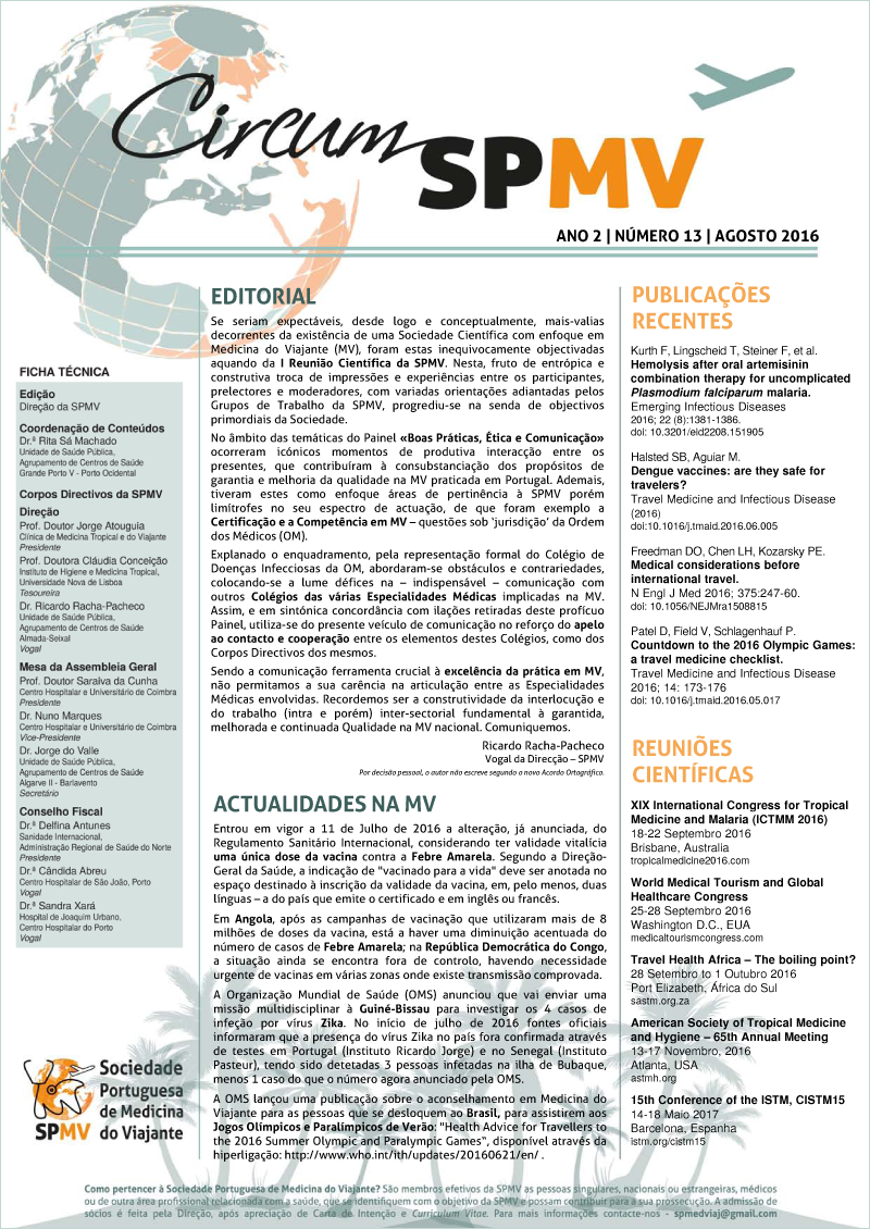 SPMV Newsletter Nr13 Agosto 2016